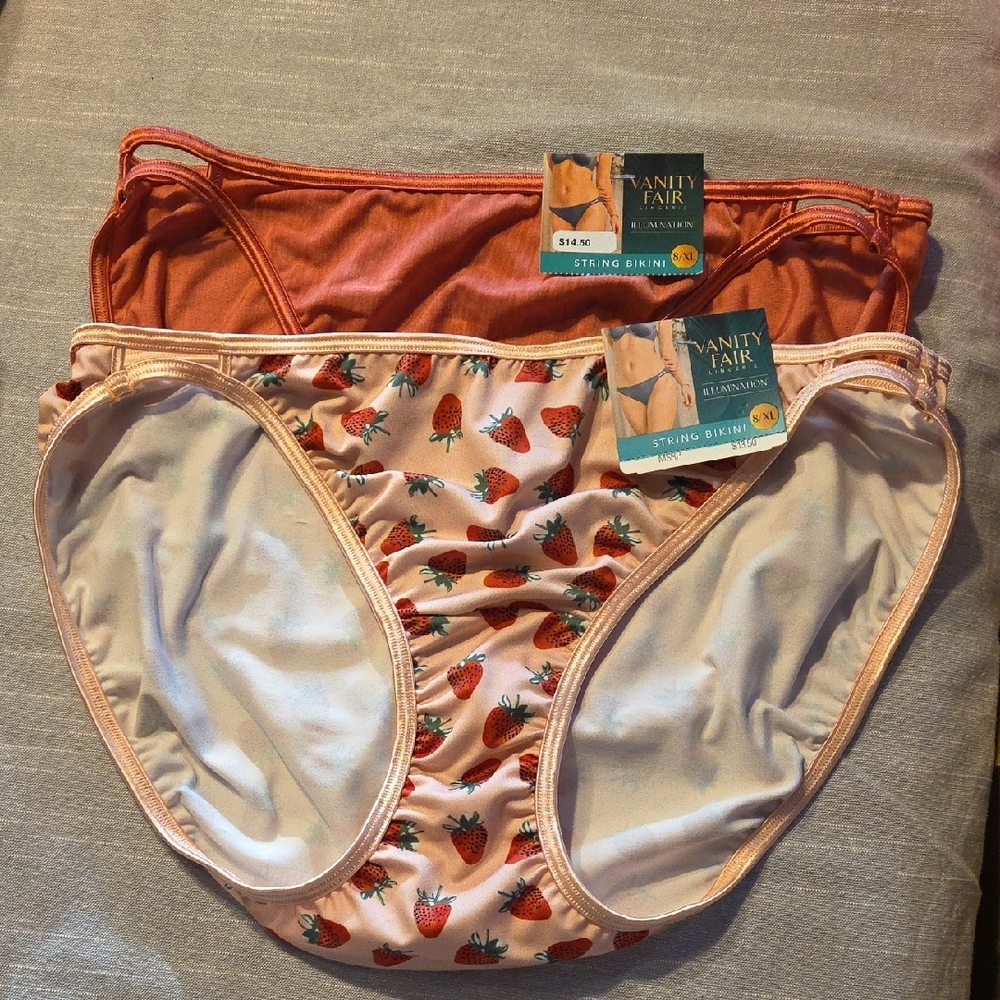 Vanity Fair Illumination String Bikini Panties Set Of 2 Size 8 XL